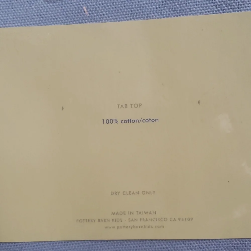 NWT Pottery Barn kids Sailcloth Drape 44 x 84 inch tab top 100% cotton